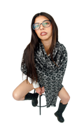 Scarf PRESSENT - BLACK